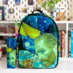 کوله پشتی طرح آقای ونگوگ و جامدادی - Image 2