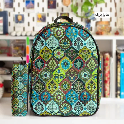 کوله پشتی طرح سنتی و جامدادی - Image 2