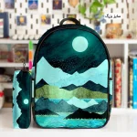 کوله پشتی طرح شب و جامدادی - Image 2
