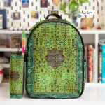 کوله پشتی طرح قالی کد 3 و جامدادی - Image 2