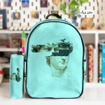 کوله پشتی طرح مجسمه داوود و جامدادی - Image 2