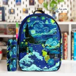 کوله پشتی طرح هنری و جامدادی - Image 2