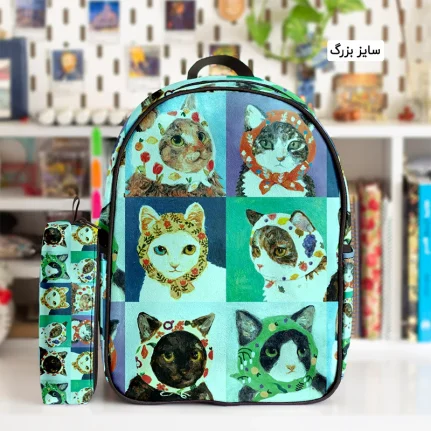 کوله پشتی طرح گوربا و جامدادی - Image 2
