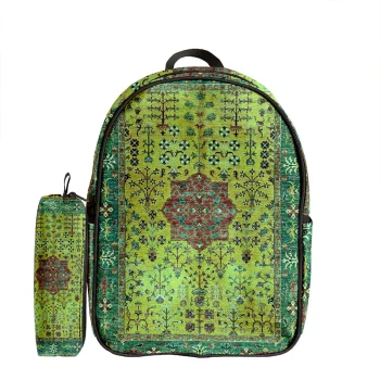 کوله پشتی طرح قالی کد 3 و جامدادی