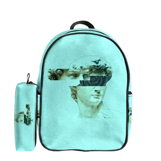 کوله پشتی طرح مجسمه داوود و جامدادی