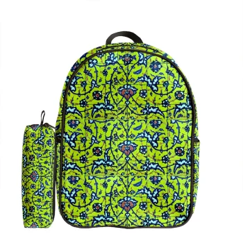 کوله پشتی طرح نقش کاشی و جامدادی
