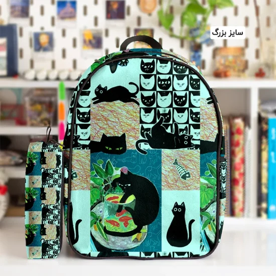کوله پشتی طرح گوربه کالکشن و جامدادی - Image 2